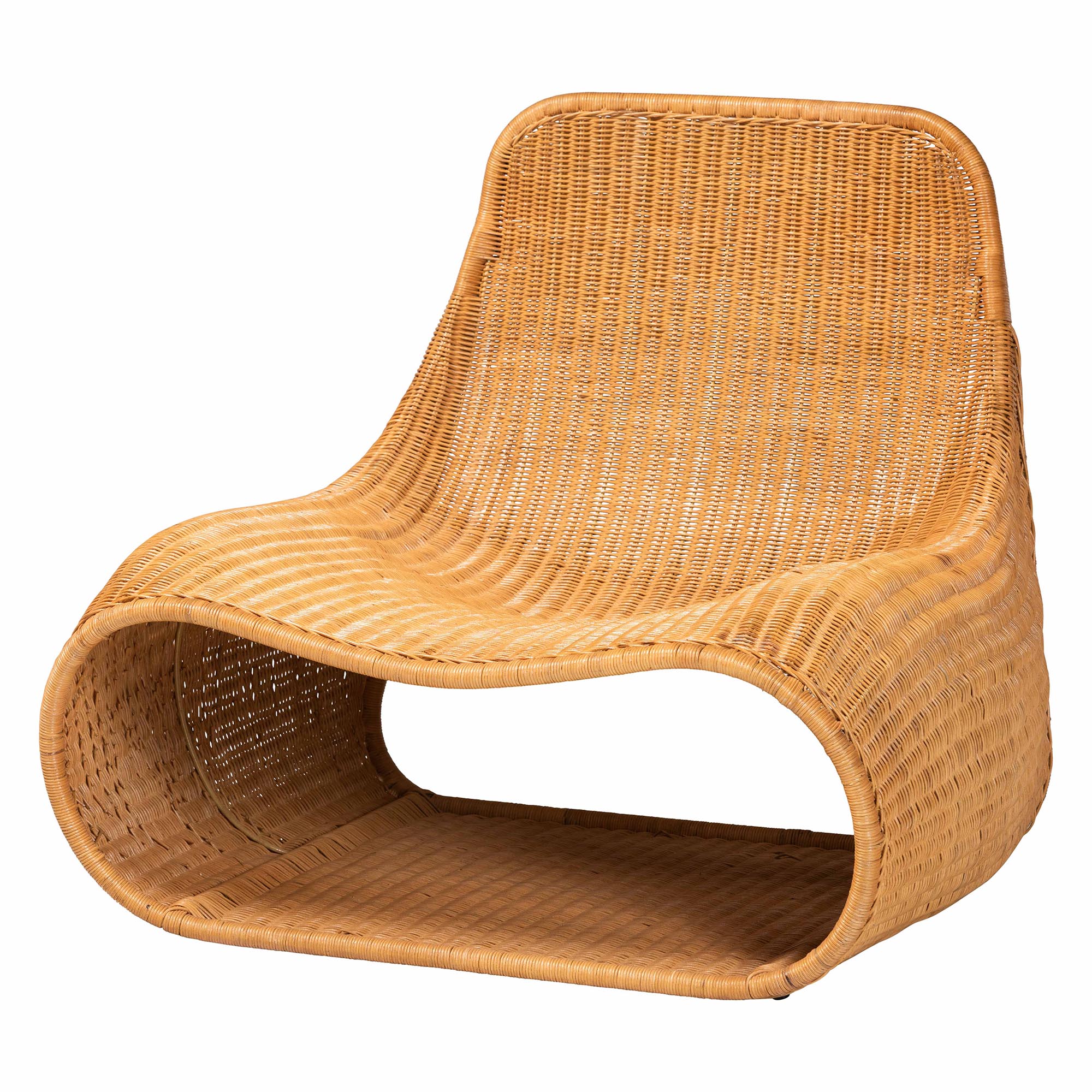 bali & pari Adala Natural Rattan Loop Lounge Chair